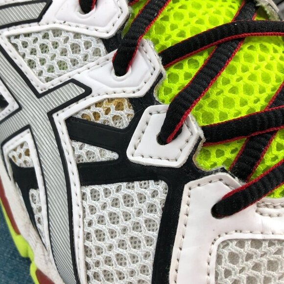 Asics Mens Neon Green & White Gel Kayano 21 Lightning/Flash Yellow Sneakers 11.5 - Picture 12 of 16